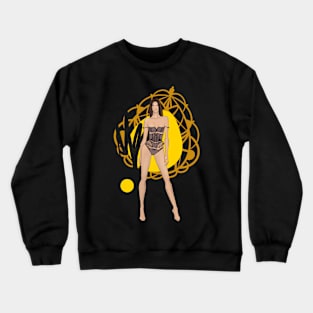 Fashion illustration. Design Crewneck Sweatshirt